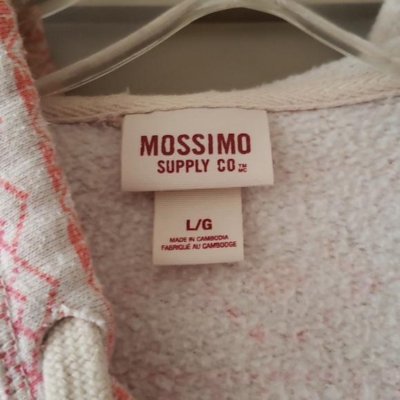 Mossimo cream, pink, and orange hoodie. Size large - Picture 2 of 7